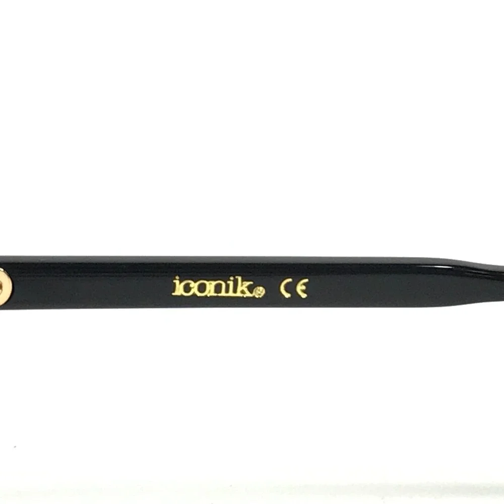 Iconik Eyeglasses Frames SIRREL C1 Black Square Full Rim Horn Rim 52-19-145